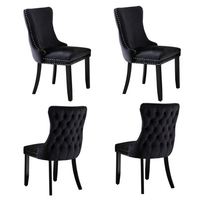 Meritxell Tufted Velvet Upholstered Back Parsons Chair Dining Chair(Set of 2)
