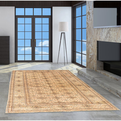 Guneet One-of-a-Kind 4'11" X 6'10" 1990s Wool Area Rug in Beige