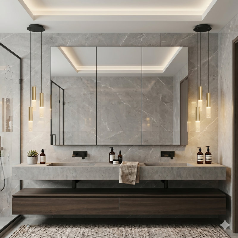 Rathi 3 - Light LED Cluster Pendant, Brass