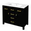 36'' Bathroon Vanity With Ceramic Sink Combo Set-1350136963