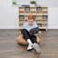 Mini poufs ronds pour enfants, siège de classe flexible, coussins de sol durables avec poignées, brun et brun clair-98715976