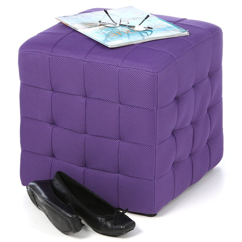 Repose-pieds en forme de cube Desjardins, Mauve