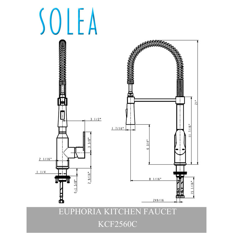 Safavieh Euphoria Pull Down Kitchen Faucet