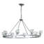 Lustre unique en forme de roue de chariot à 8 lumières avec accents de cristal Gatsby-66049724