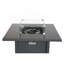 Table de foyer d'extérieur en acier avec couvercle H 25 po x l 30 po