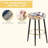 Upholstered With  Footrest For Kitchen Island Bar Stools (Set of 6)-481976812