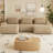 114" Flannel U-Shaped Modular Sectional With Movable Ottomans-1704050400-1711049551