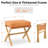 Rectangle Standard Tufted Upholstered Ottoman Stool-779085398