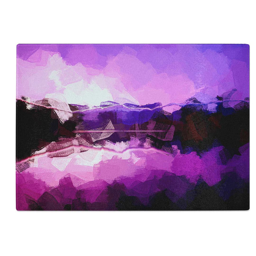 Tempered Glass Mountains Chopping Board
