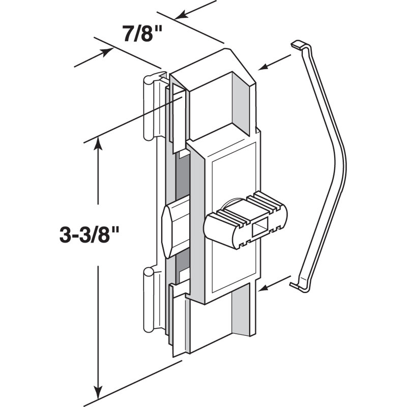 Loquet de fenêtre réglable noir Prime-Line avec serrure de nuit, supérieur (paquet simple)