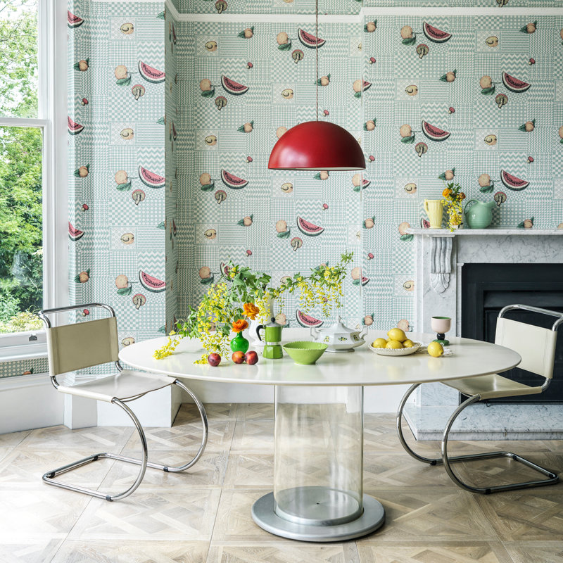Fornasetti Senza Tempo II Wallpaper Roll, Black/Red