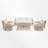 4 - Piece Outdoor Patio Sofa Seating Group With Cushions-408187490
