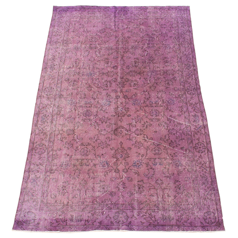 Ogeda One-of-a-Kind 4'11" X 8'6" 2000s Wool Area Rug in Violet