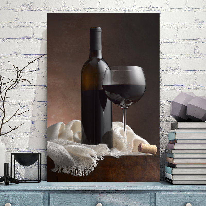 « red wine & cork » par barry seidman, reproduction de photo sur toile tendue, H 36 po x l 24 po x P 1,5 po