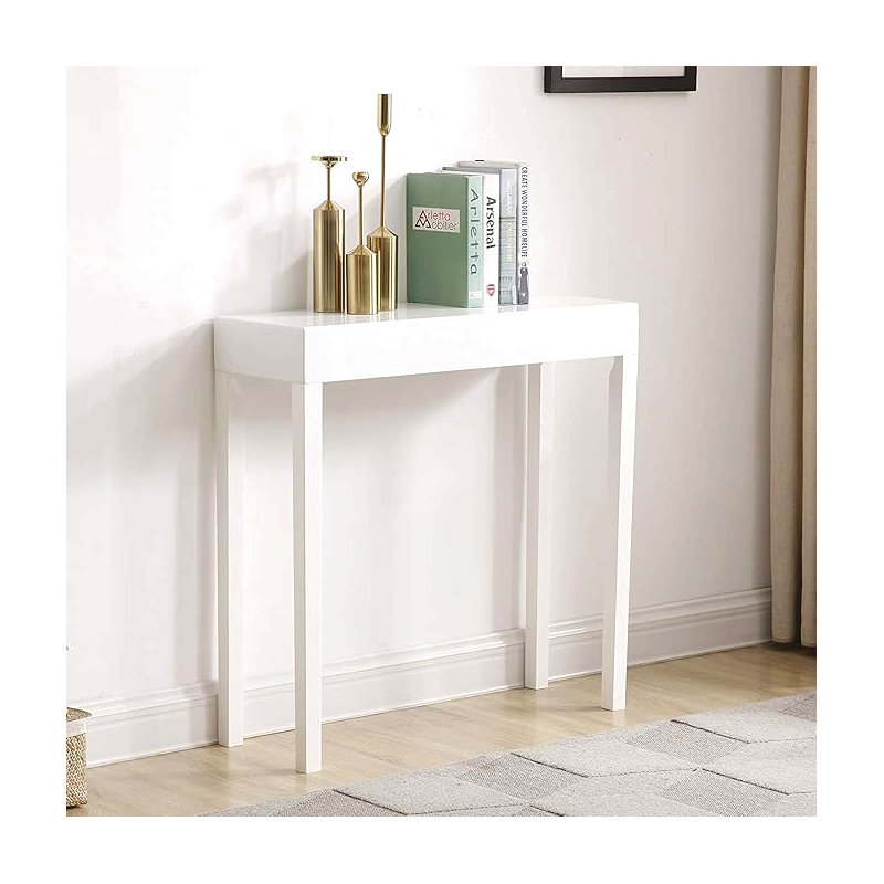 Console moderne, canapé Amy, blanc