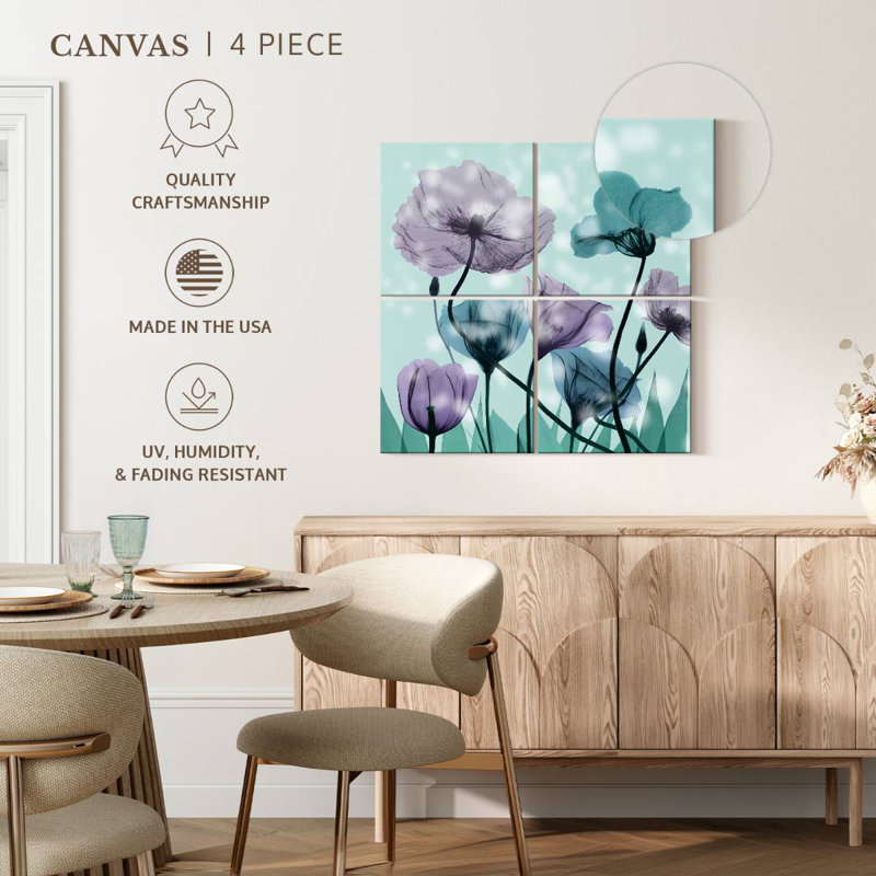 Paysage de fleurs Harnek Midnight, H 26 po x l 26 po
