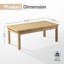 Table de patio en bois brun clair