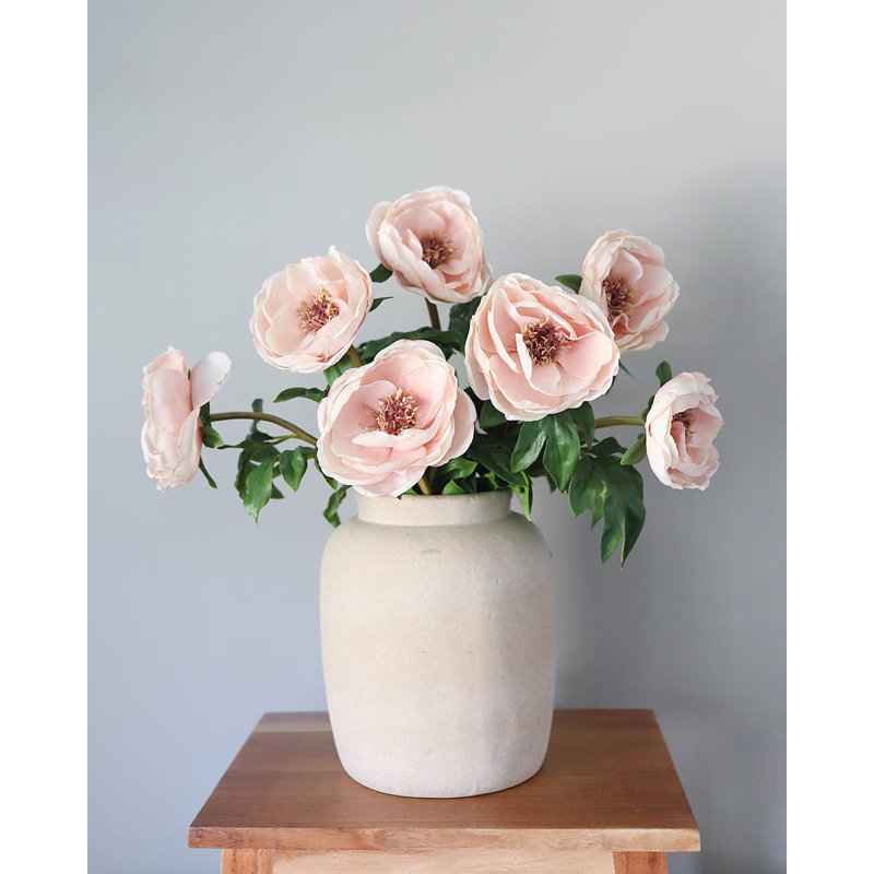 Real Touch Open Pink Peony 21.5"