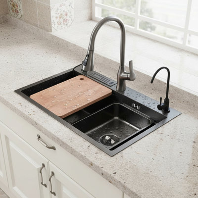 Metro Lane 450 mm W Single Bowl Stainless Steel Drop-In Kitchen Sink