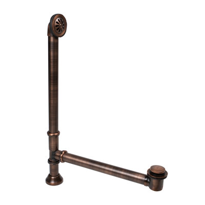 SinkSense 1.5" Pop-Up Bathtub Drain and Overflow Kit in Antique Copper