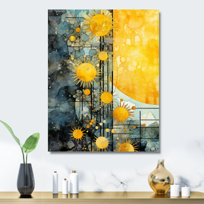 Abstract Solar Panels Sunlight Collage III - Abstract Collages Metal Wall Art