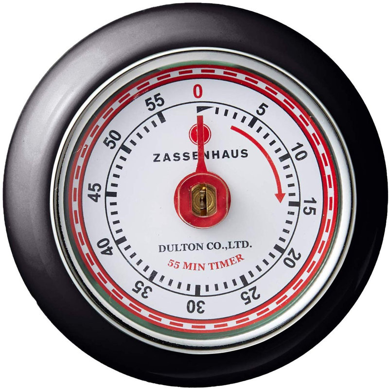 Zassenhaus Retro Kitchen Timer, Black