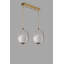 Superbe lustre scandinave glam, blanc et cuivre, 17,7 po x 11,8 po | Fabrication 100% métal, hauteur réglable, douille E27 de 40 W maximum | Élégant luminaire pour décoration intérieure moderne et espaces de salle à manger