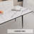 Elegant Expandable MDF Dining Table With Marble Pattern And Tapered Metal Legs