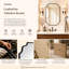 Miroir de salle de bain noir festonné 32 x 24 pouces à placer au-dessus du lavabo, miroir asymétrique noir mat pour coiffeuse-862143840-862143845