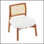 Ensemble de 2 chaises longues modernes avec dossier tissé, structure en bois robuste et design minimaliste élégant pour des sièges polyvalents