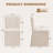 Linen Fabric Padded Upholstered Kitchen Chairs Dining Chairs (Set of 6)-1547208251