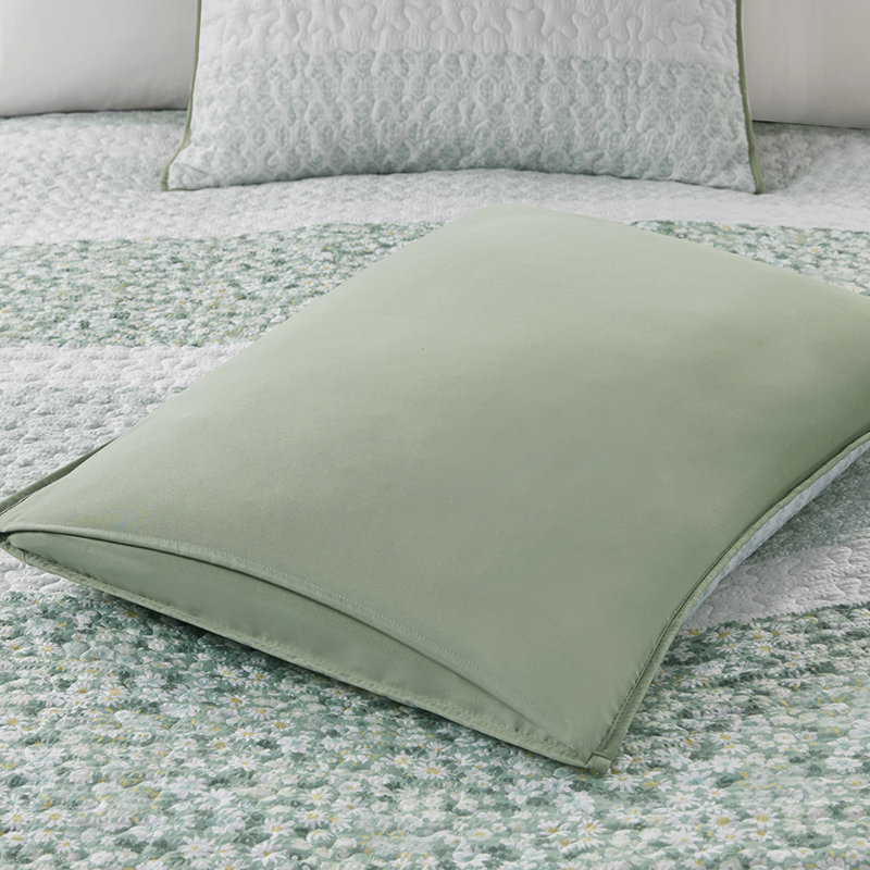 Ensemble de courtepointe 4 pièces très grand / très grand - tissu en tissu gaufré, rembourrage, literie de style chic et shabby chic, lavable à la machine
