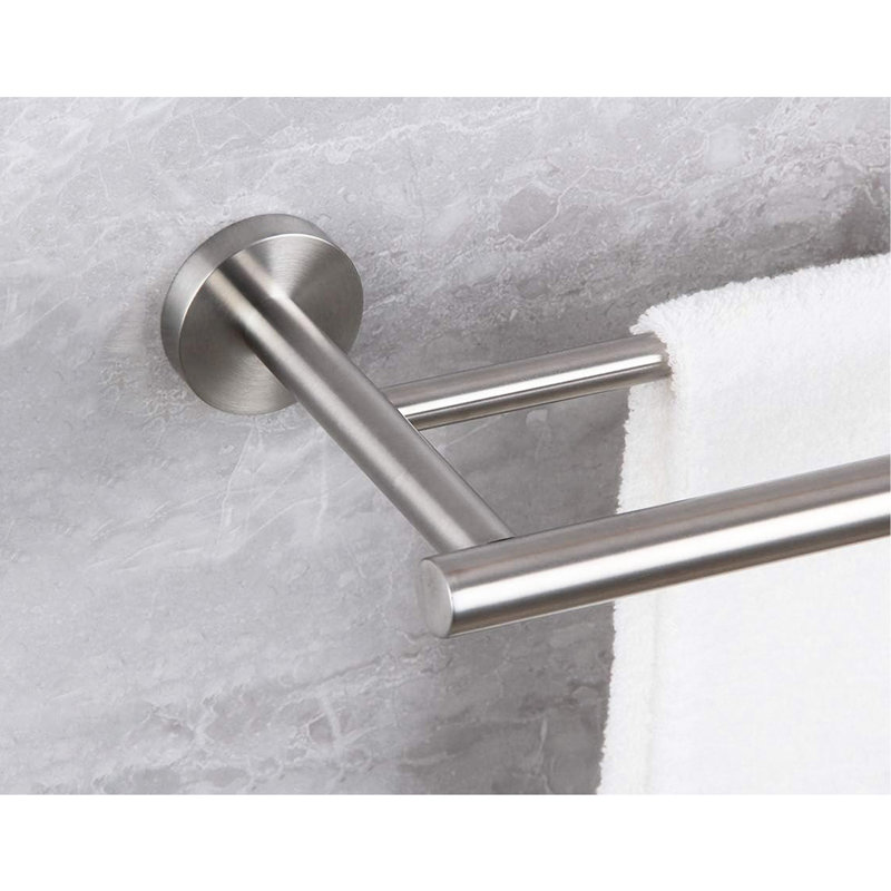 Porte-serviettes mural 23,6 po Modern Design, Brushed Nickel