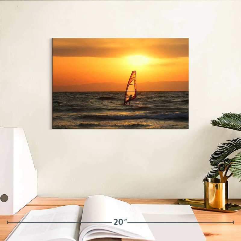 Sireci Sunset Windsurfer, 8" H x 12" W