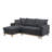Colton 84.25" Dark Gray Woven Reversible Sleeper Sectional Sofa With Storage Chaise