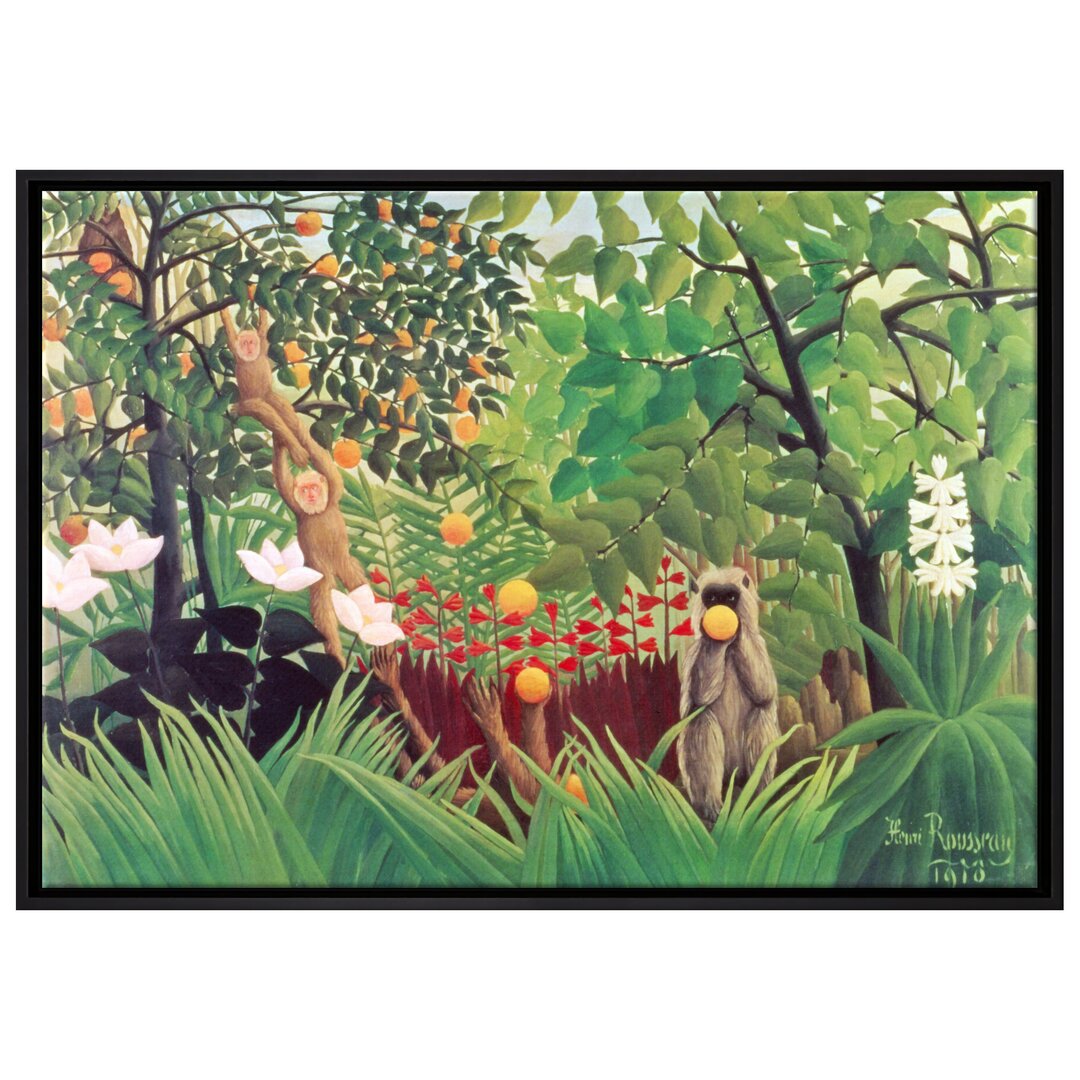 Gerahmtes Leinwandbild Exotic Landscape von Henri Rousseau