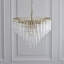 Woodland 12lt Pendant light Angled finished in Brass and Clear