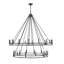 Geiser 28 Light Chandelier in Matte Black