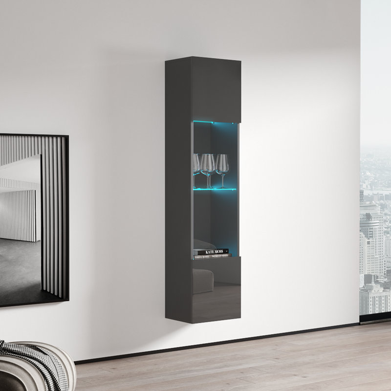 Fly Modular Floating Storage Bookcase, Grey