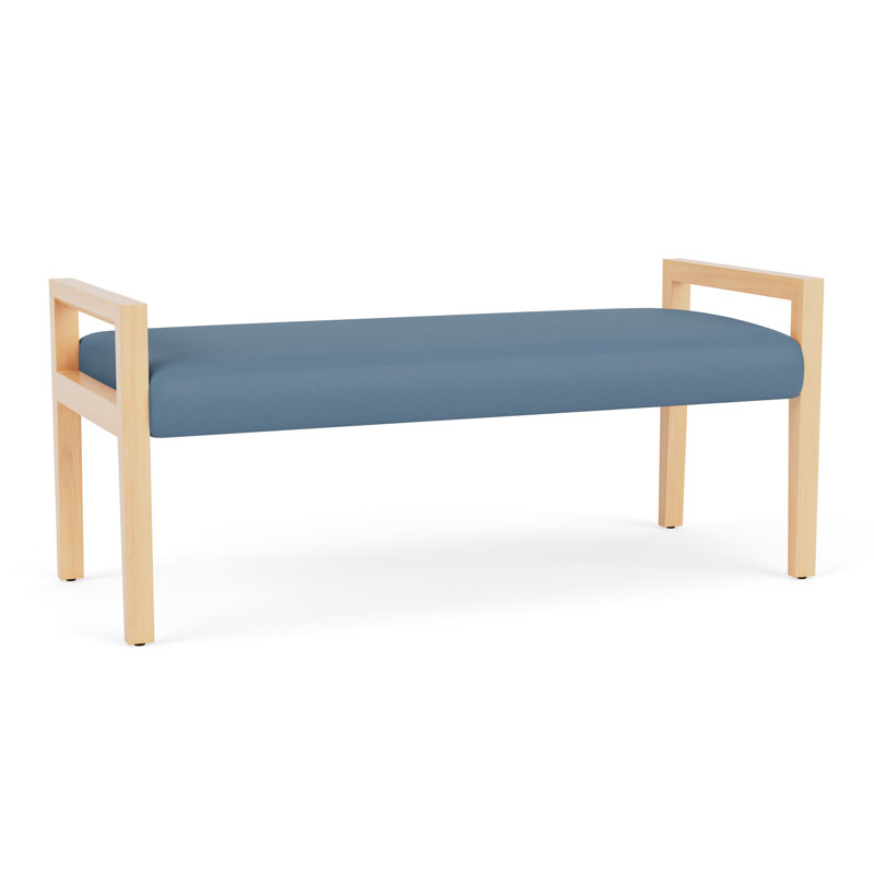 Banc en bois 2 places Brooklyn, Naturel, Open House Quarry Blue