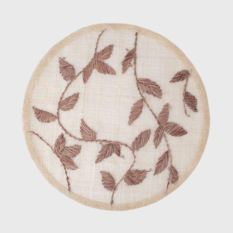 Abaca Round Placemats, Brown