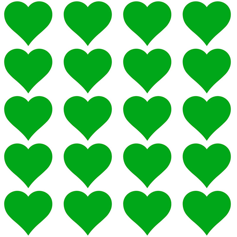 Abstract Wall Decal, 1.9" H x 2" W, Green
