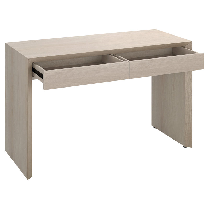 Bureau rectangulaire en aulne de 48 po de large Harlan, Aulne blanc