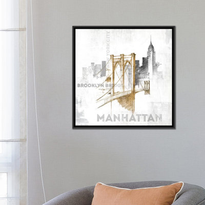 « brooklyn bridge », art textuel sur toile tendue