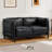 Faux Leather Loveseat-1577738032