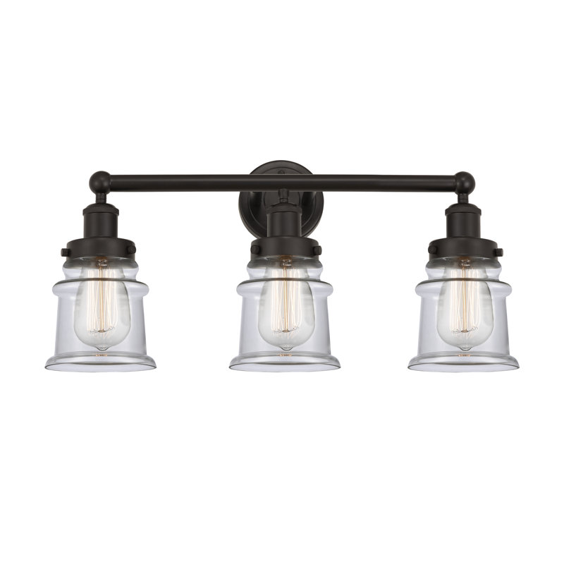 Cailen 3 - Light Dimmable Vanity Light, Clear, Oil Rubbed Bronze
