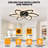 Flower-shaped Led Ceiling Fan With Remote-1832091738