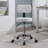 Darrett Adjustable Drafting Stool with Wheels and Backrest, Faux Leather desk stool, Space-Saving Rolling Stool-483664426