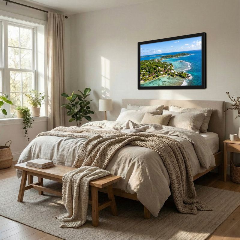 Paysage et nature, île tropicale, paradis, vue sur l'océan, paysage, H 24 po x l 36 po