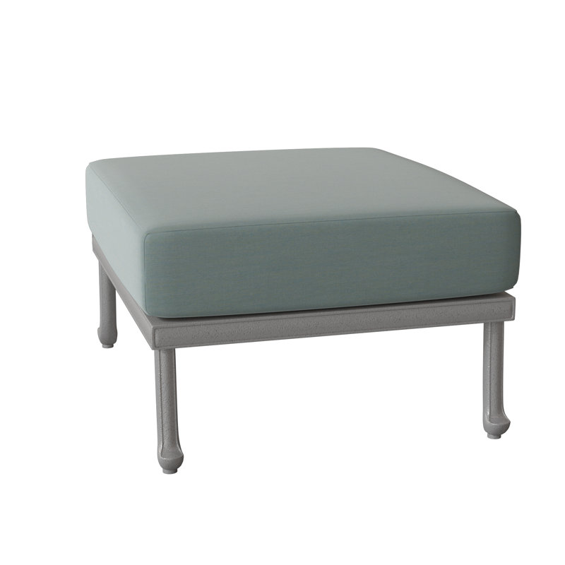 Casa Outdoor Ottoman, Textured Black, Canvas Spa Sunbrella® Canvas